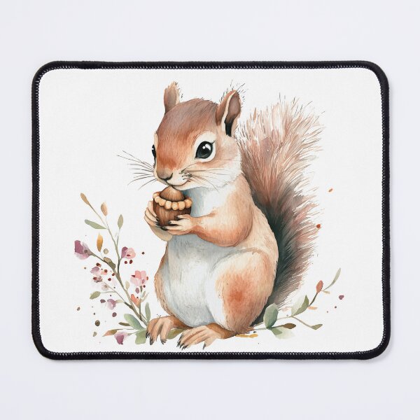 Item preview, Watercolor Squirrel with Acorn – Autumn Cutout Woodland Art designed and sold by EmeraldeaArt.