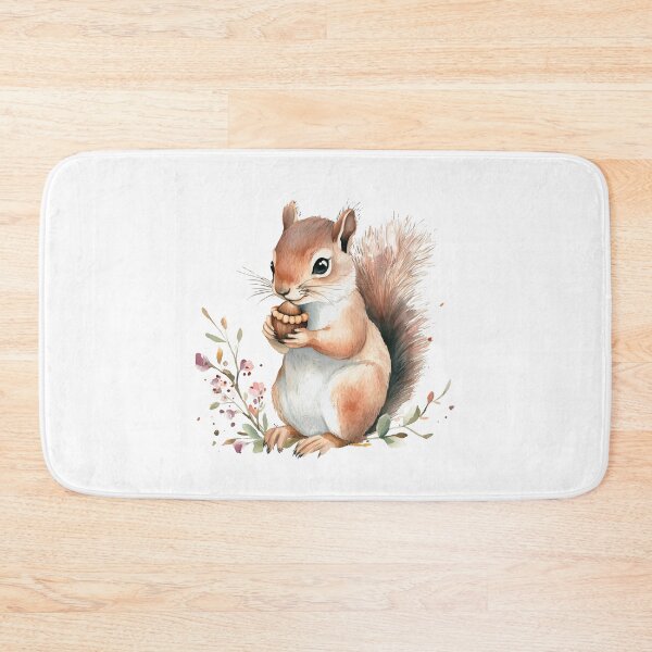 Item preview, Watercolor Squirrel with Acorn – Autumn Cutout Woodland Art designed and sold by EmeraldeaArt.