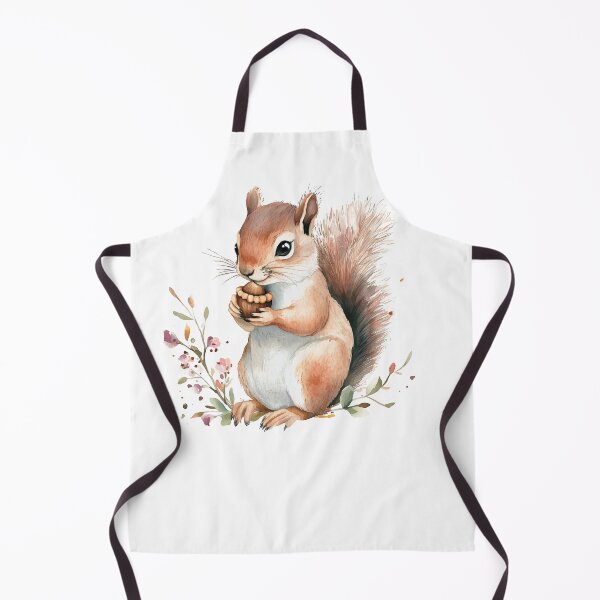 Item preview, Watercolor Squirrel with Acorn – Autumn Cutout Woodland Art designed and sold by EmeraldeaArt.