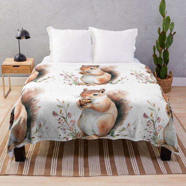 Item preview, Watercolor Squirrel with Acorn – Autumn Cutout Woodland Art designed and sold by EmeraldeaArt.