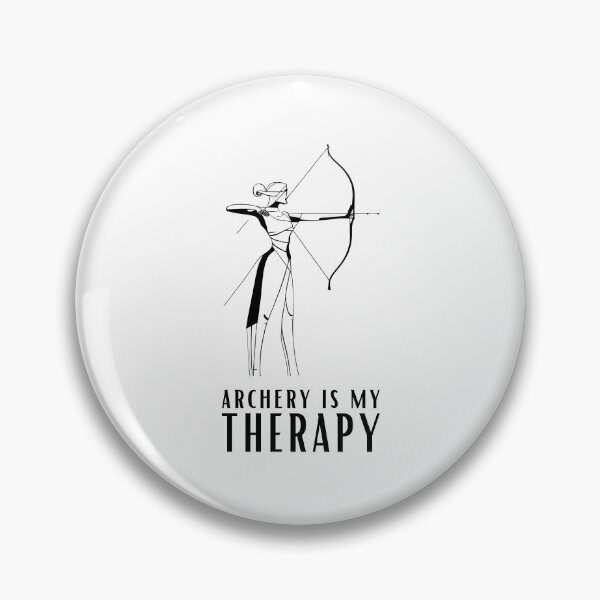 Item preview, Archery is My Therapy - Female Archer Line Art designed and sold by ShadowAndSlate.