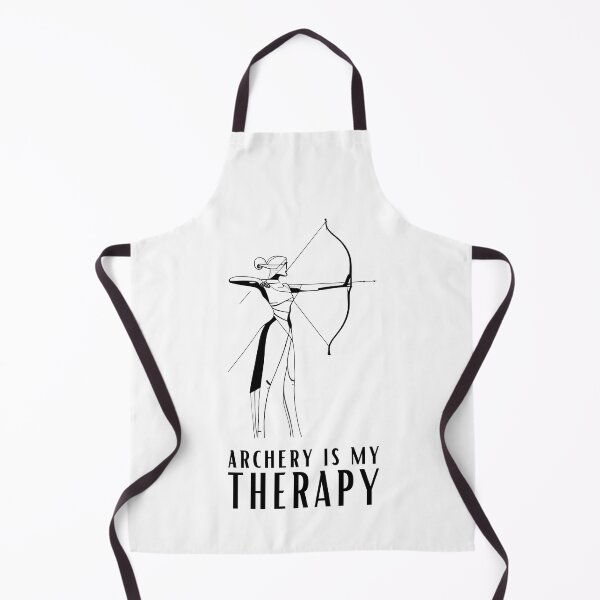 Item preview, Archery is My Therapy - Female Archer Line Art designed and sold by ShadowAndSlate.