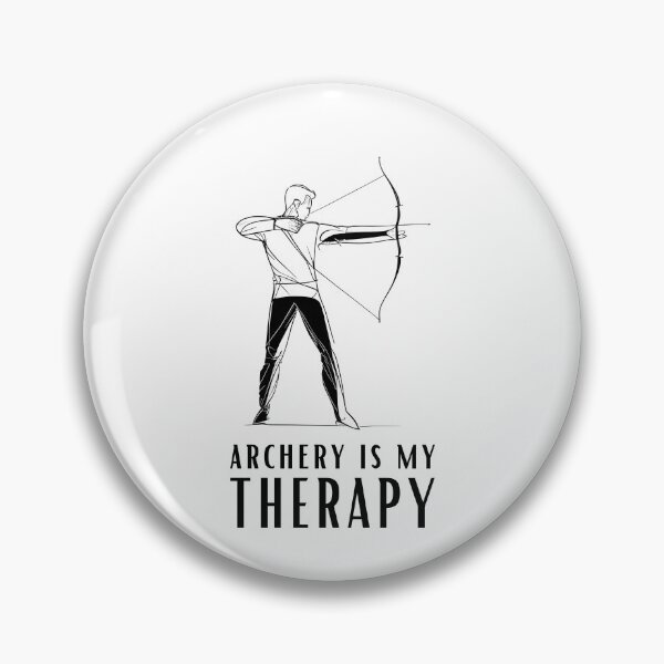 Item preview, Archery is My Therapy - Male Archer Line Art designed and sold by ShadowAndSlate.