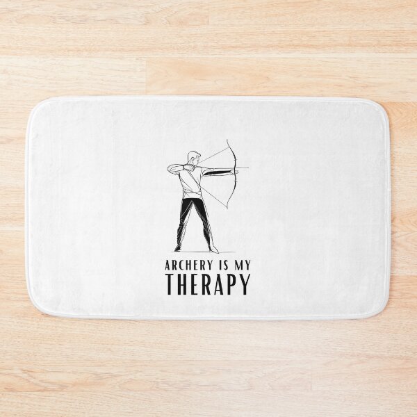 Item preview, Archery is My Therapy - Male Archer Line Art designed and sold by ShadowAndSlate.