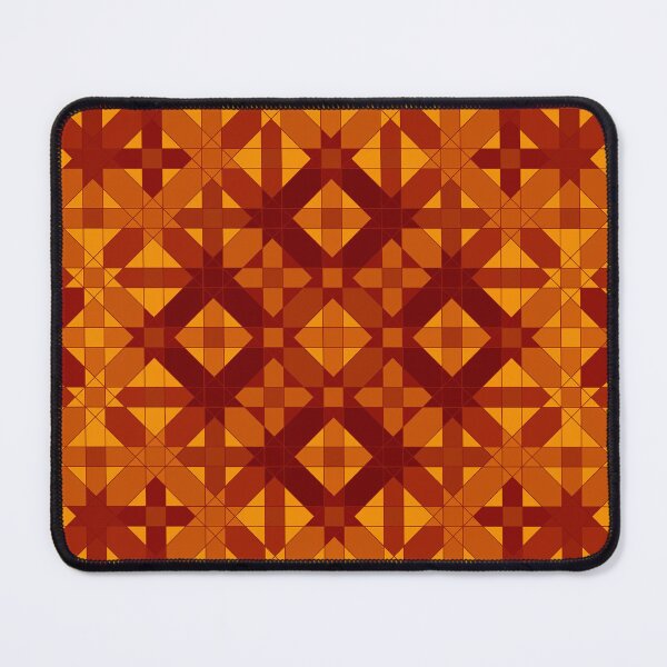 Item preview, Brown and Orange Arabesque Mosaic Geometric Pattern designed and sold by Tarjiart.