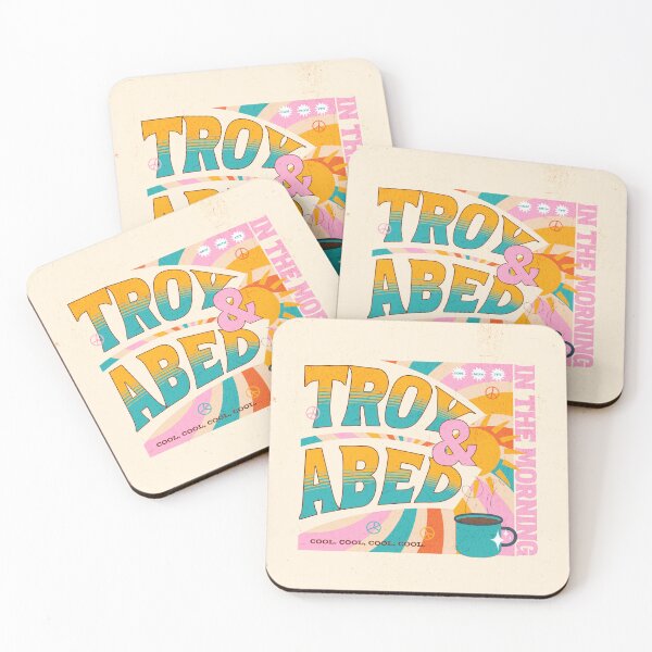 Item preview, Troy and Abed in the Morning – Retro 70s Style designed and sold by RealLifeMerchies.