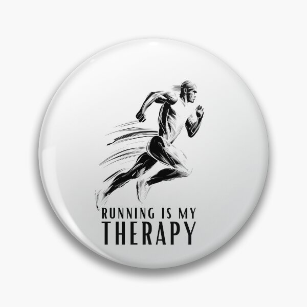 Item preview, Running is My Therapy - Male Runner Line Art designed and sold by ShadowAndSlate.