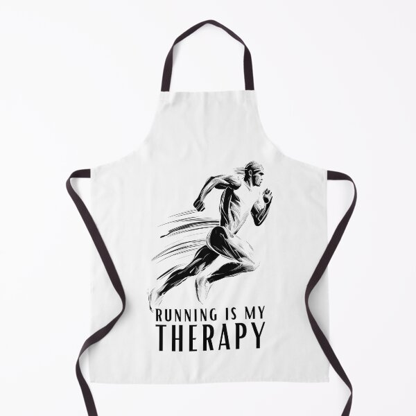 Item preview, Running is My Therapy - Male Runner Line Art designed and sold by ShadowAndSlate.