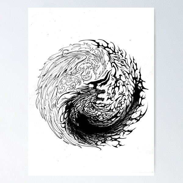 Item preview, Chocobo and Begimo Ying Yang - Final Fantasy designed and sold by Inkhov.