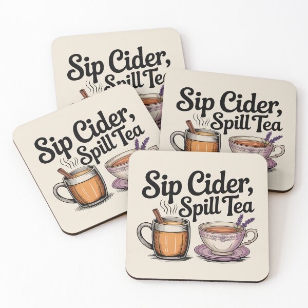 Item preview, Sip Cider, Spill Tea - Witty Fall Vibes Design designed and sold by Jollys-ArtShop.