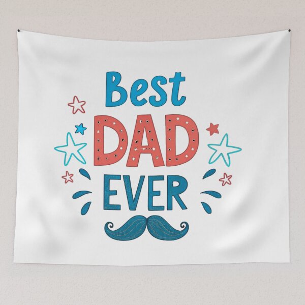 Item preview,  Best Dad Ever Stars & Mustache - Fun Father's Day Gift designed and sold by wellie-chic.