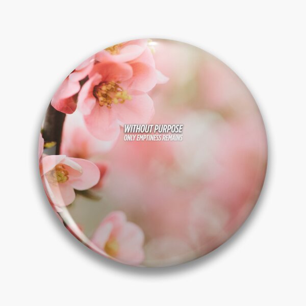 Item preview, Beige Flower Art with Inspirational Quote – "Without Purpose, Only Emptiness Remains" – Nature-Inspired Minimalist Design designed and sold by knalpot-design.