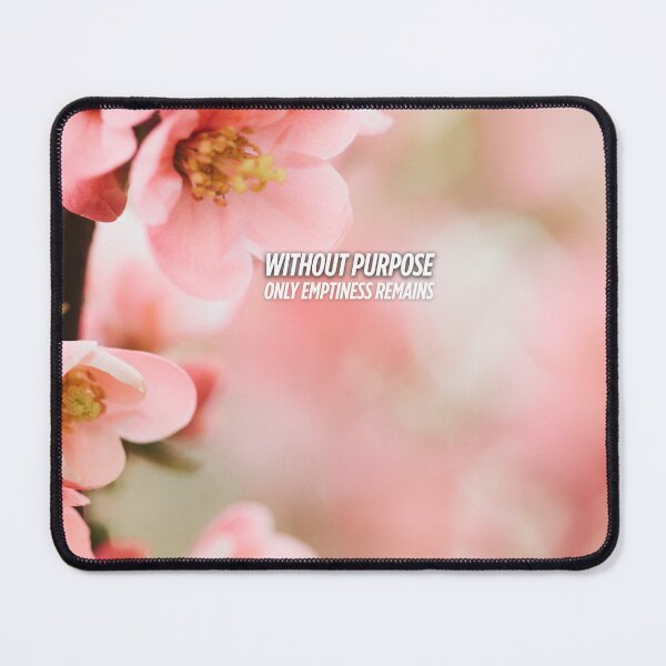Item preview, Beige Flower Art with Inspirational Quote – "Without Purpose, Only Emptiness Remains" – Nature-Inspired Minimalist Design designed and sold by knalpot-design.