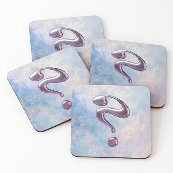 Item preview, Iridescent Question Mark - Abstract Liquid Chrome designed and sold by Leaf & Layer.