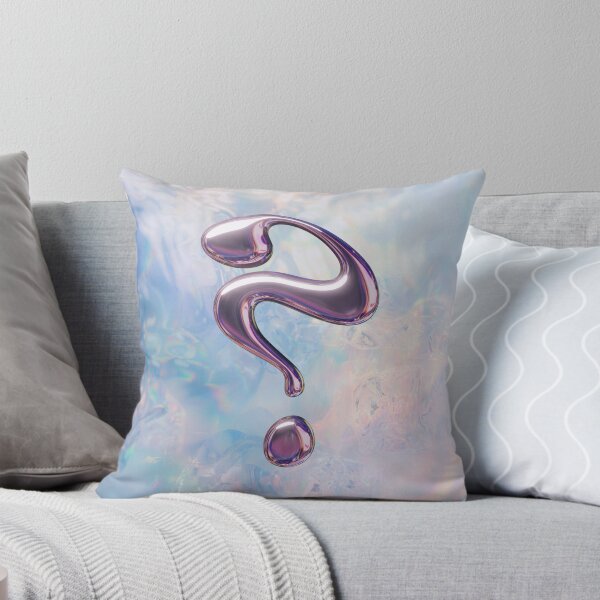 Item preview, Iridescent Question Mark - Abstract Liquid Chrome designed and sold by Leaf & Layer.