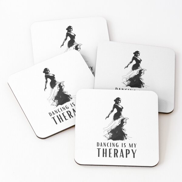 Item preview, Dancing is My Therapy - Flamenco Dancer Line Art designed and sold by ShadowAndSlate.