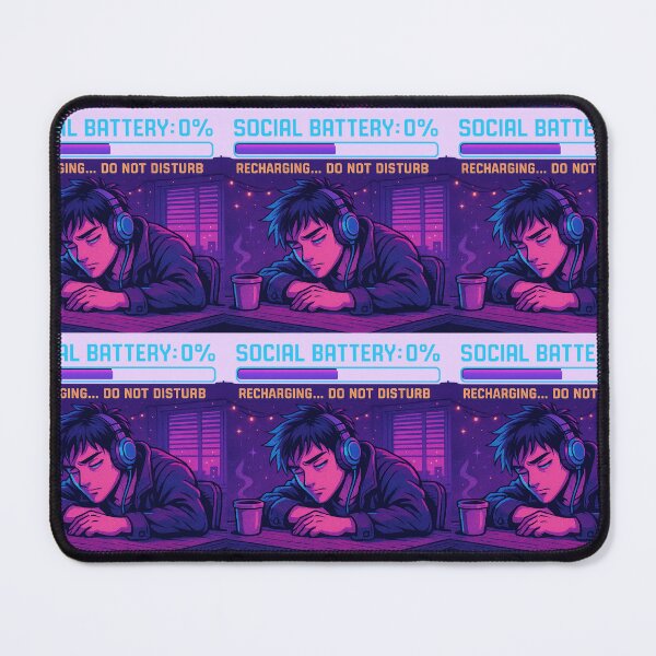 Item preview, Lo-fi social battery levels 0% designed and sold by Priyan96.