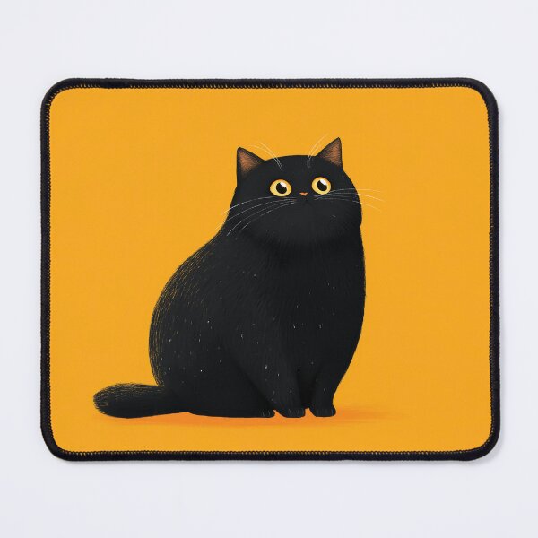 Item preview, Cartoon black cat on yellow background designed and sold by valerko26.
