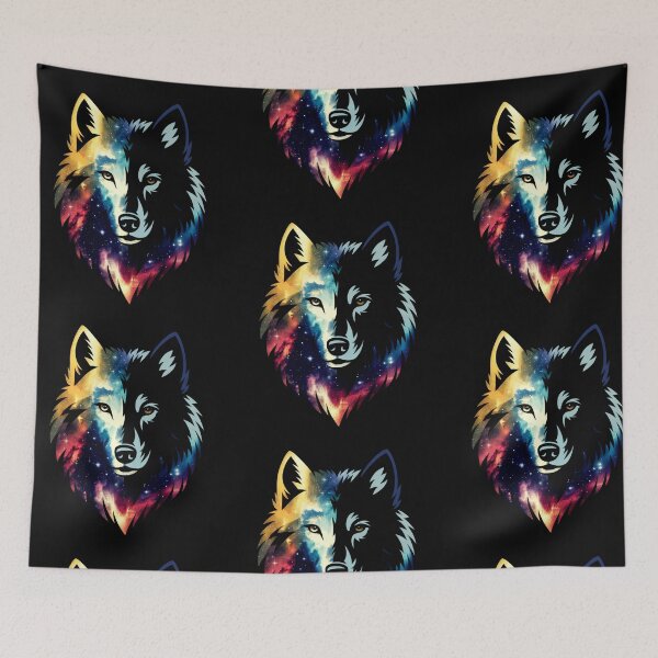 Item preview, Galaxy Wolf's Head designed and sold by MadCatPrints.