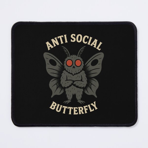 Item preview, Anti Social Butterfly | Funny Mothman Cryptid Parody designed and sold by Shirt-Face.
