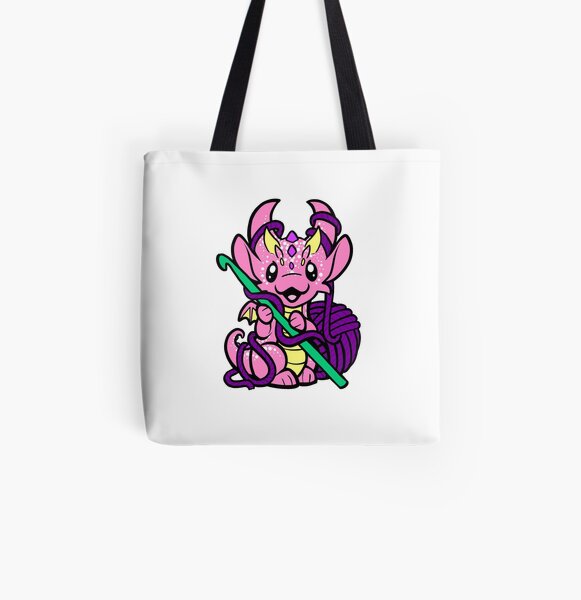 Crochet Dragon All Over Print Tote Bag