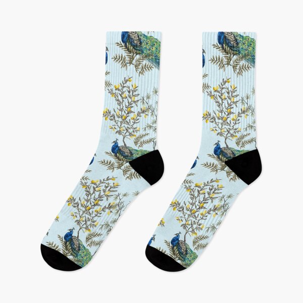 Item preview, Majestic peacocks and lemon trees designed and sold by OtterFactory.