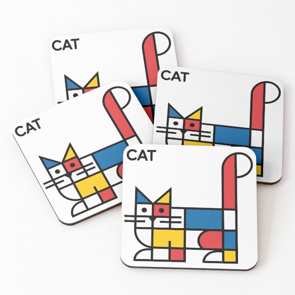 Item preview, Cubist Cat designed and sold by Angry Swan Designs.