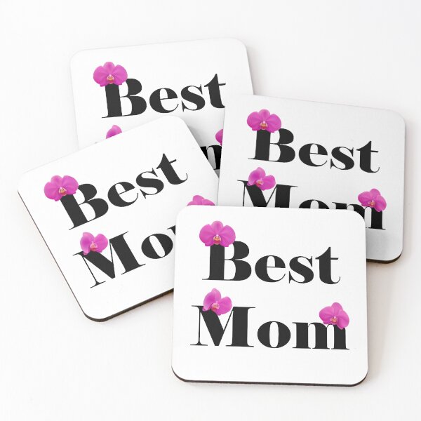 Item preview, Best Mom, black with fuchsia orchids designed and sold by artSchip.