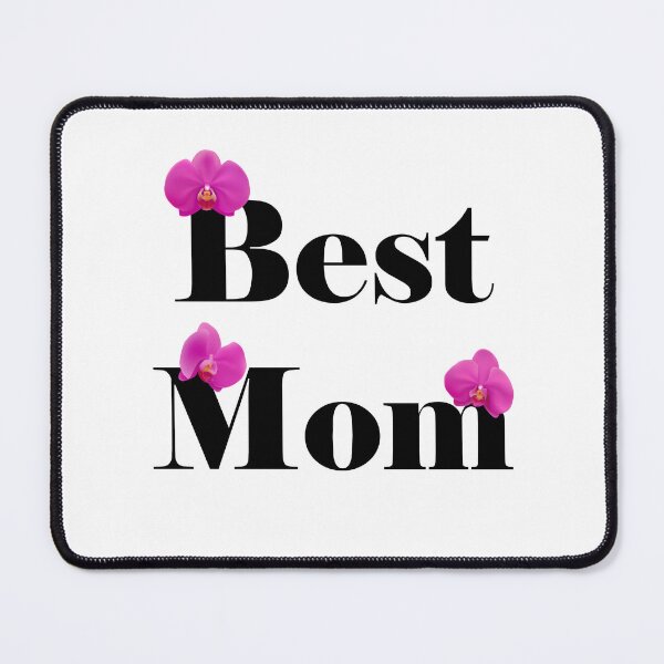Item preview, Best Mom, black with fuchsia orchids designed and sold by artSchip.