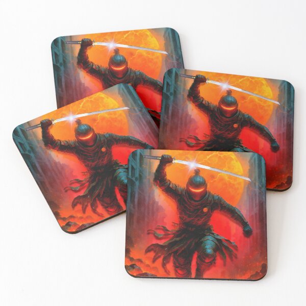 Item preview, Fire warrior with katana in the inferno designed and sold by umfhn.