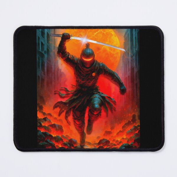 Item preview, Fire warrior with katana in the inferno designed and sold by umfhn.