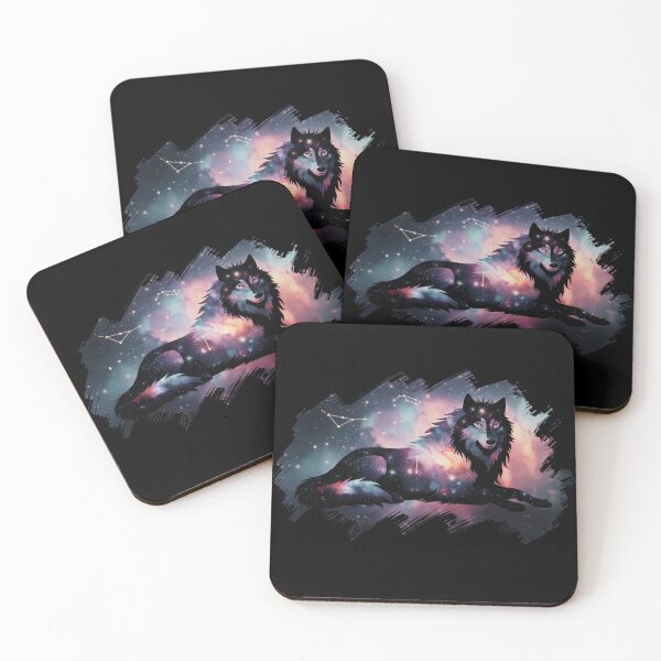 Item preview, Galaxy Wolf Silhouette designed and sold by MadCatPrints.