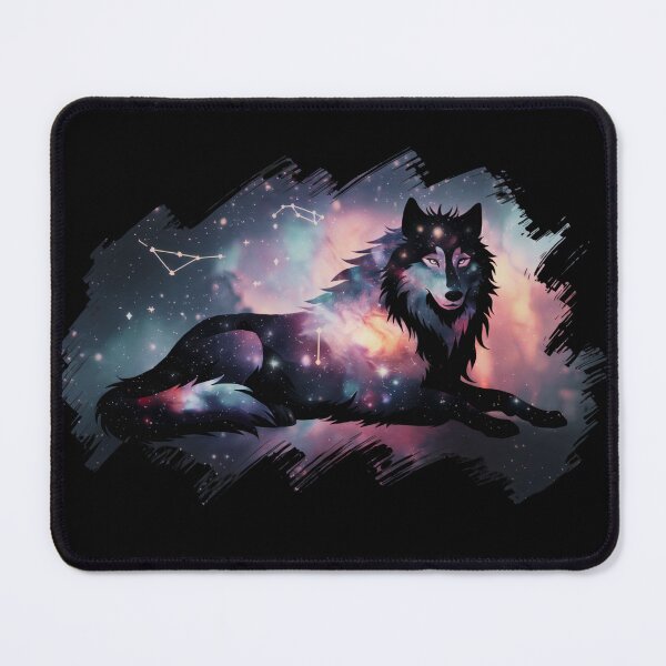 Item preview, Galaxy Wolf Silhouette designed and sold by MadCatPrints.
