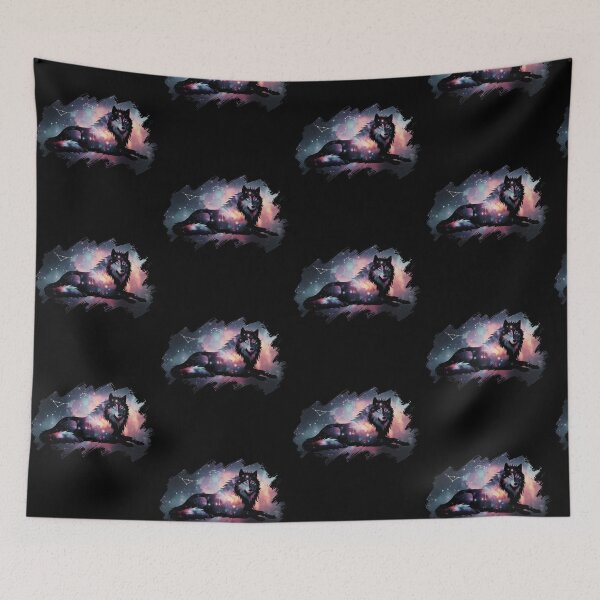 Item preview, Galaxy Wolf Silhouette designed and sold by MadCatPrints.