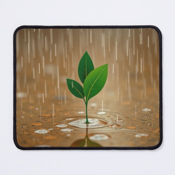 Item preview, Resilient Green Sprout Amid Rain designed and sold by The Artfiller.