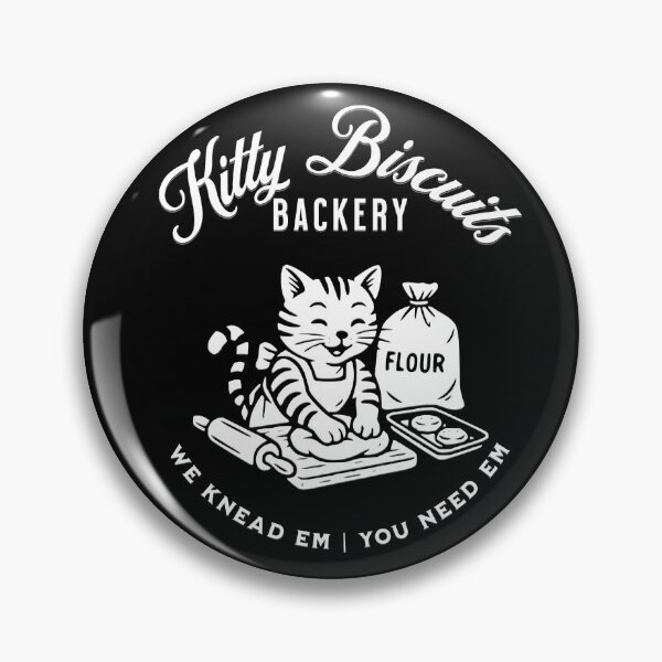 Item preview, Kitty Biscuits Bakery – Vintage Retro Cat Kneading | Cute Gift for Cat Lovers designed and sold by Red Fox Design.