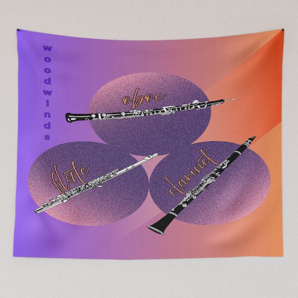Item preview, Woodwind Musical Instruments Graphic designed and sold by BrightrDayMusicArt.