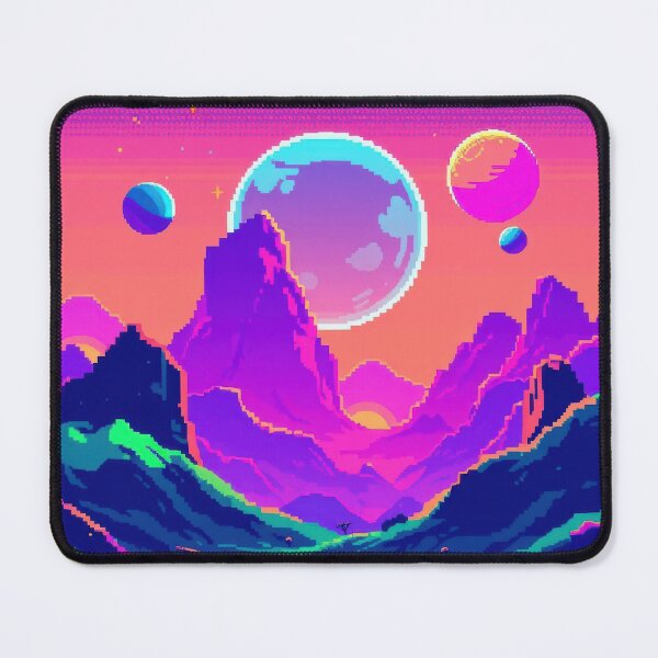 Item preview, Vibrant Retro Alien Pixel Landscape designed and sold by The Artfiller.