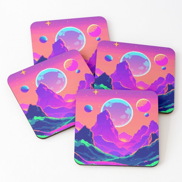 Item preview, Vibrant Retro Alien Pixel Landscape designed and sold by The Artfiller.