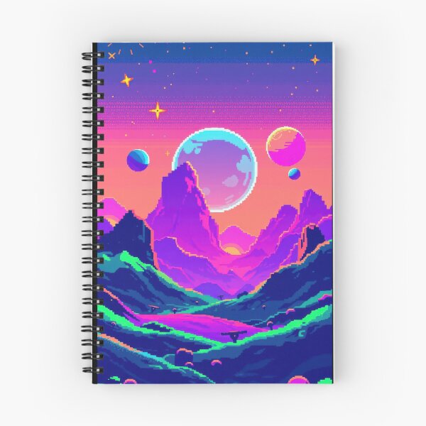 Item preview, Vibrant Retro Alien Pixel Landscape designed and sold by The Artfiller.