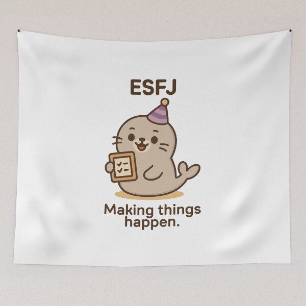 Item preview, ESFJ Kawaii | Organizer Seal with Checklist - Making Things Happen designed and sold by SealSquad.