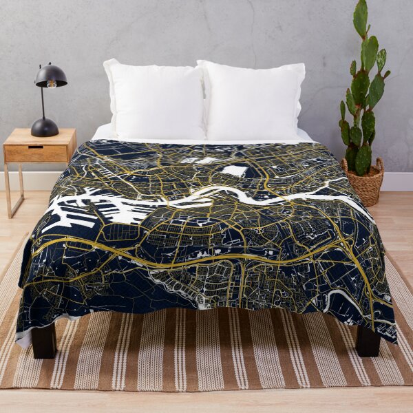 Item preview, Rotterdam City Map of Netherlands n - Gold Art Deco designed and sold by deMAP.