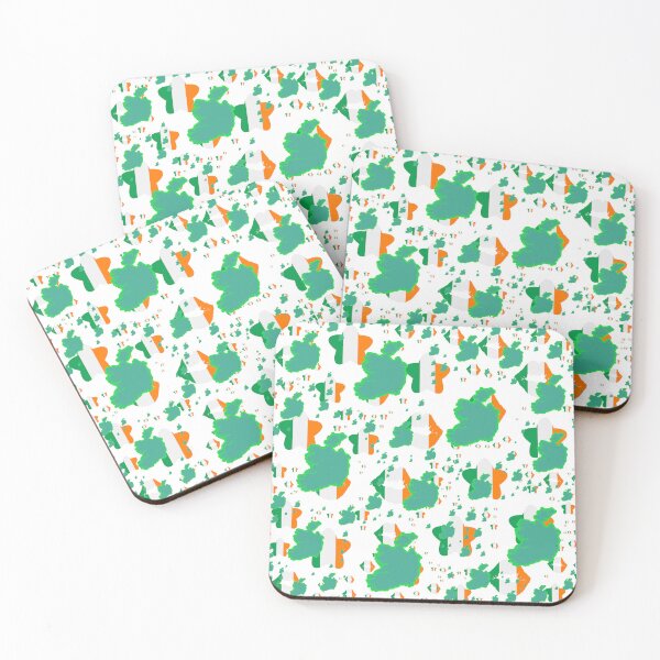 Item preview, Ireland Montage With Country Shape Stars And Flag Overlays, Irlande Montage avec recouvrement de drapeaux et d'étoiles, Ireland Montaje con sobreimpresiones de bandera y estrellas en forma de país designed and sold by TheIconSmith.