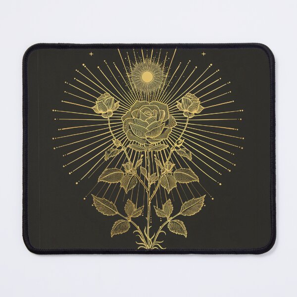 Item preview, Golden Rose in the Sun: An Elegantly Mystical Design on Black designed and sold by Line-Creations.