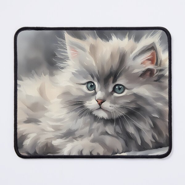 Item preview, Grey Fluffy Kitten designed and sold by CalmnessbyChoice.