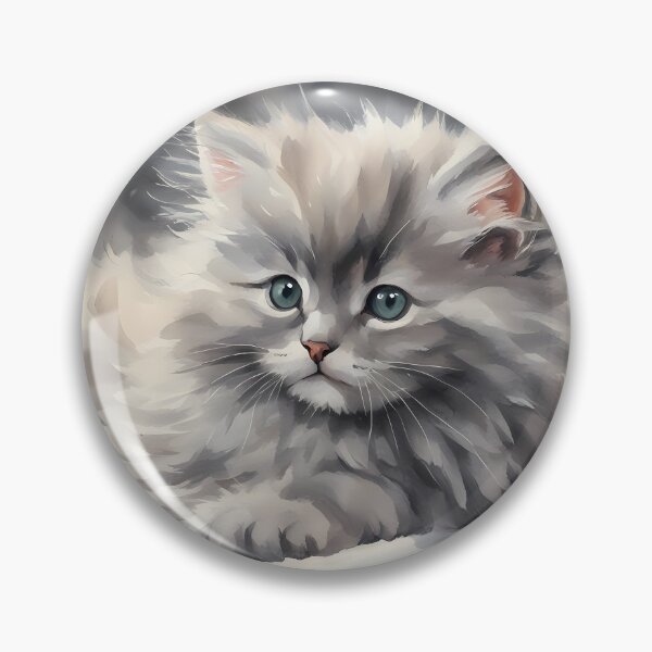 Item preview, Grey Fluffy Kitten designed and sold by CalmnessbyChoice.