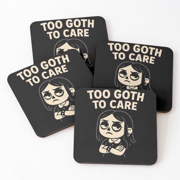 Item preview, Too Goth To Care Funny Goth Girl Aesthetic | Sarcastic Alt designed and sold by Shirt-Face.