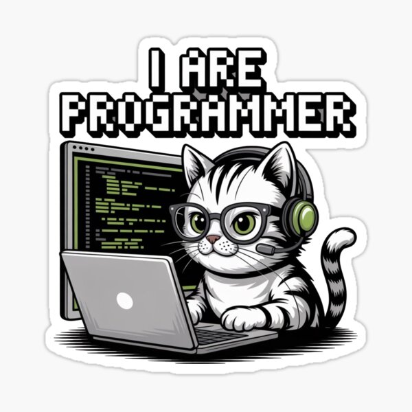 Item preview, I Are Programmer – Funny Cat & Coding T-Shirt Design designed and sold by EnergizeArt.
