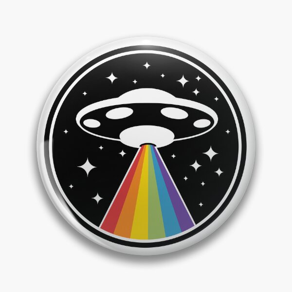 Item preview, Rainbow Beam UFO - Pride Alien Spaceship designed and sold by ZhivanCrimson.