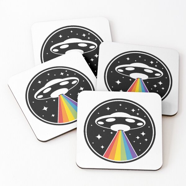 Item preview, Rainbow Beam UFO - Pride Alien Spaceship designed and sold by ZhivanCrimson.